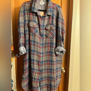 NWT Natural Life Cooper Flannel Navy and Red XL